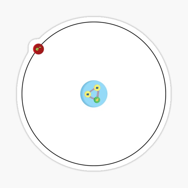 Item preview, Hydrogen atom, with proton made of quarks, physics and science designed and sold by NoetherSym.