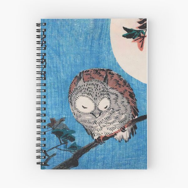 Item preview, Small Horned Owl on Maple Branch under Full Moon, by Utagawa Hiroshige designed and sold by TeeARTHY.