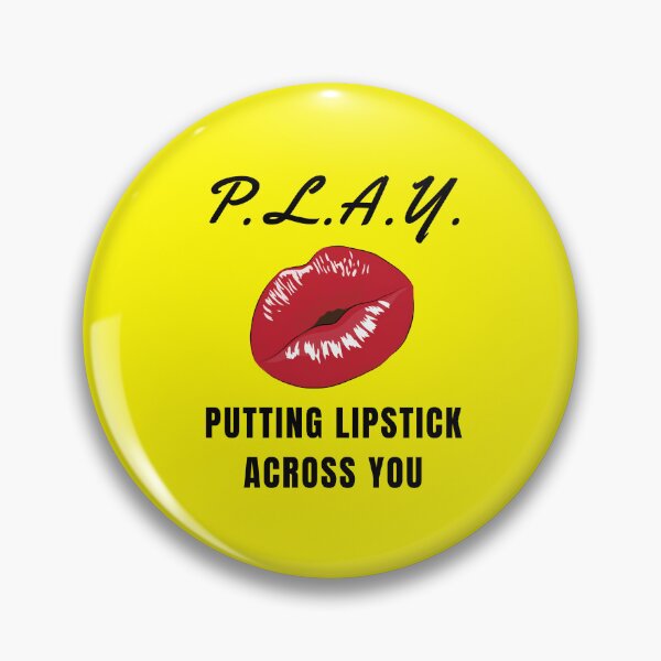 Item preview, Alluring Romantic Kissing Lips Acronym For PLAY | Putting Lipstick Across You (Yellow) | Acronym designed and sold by ACRONYMSONLY.