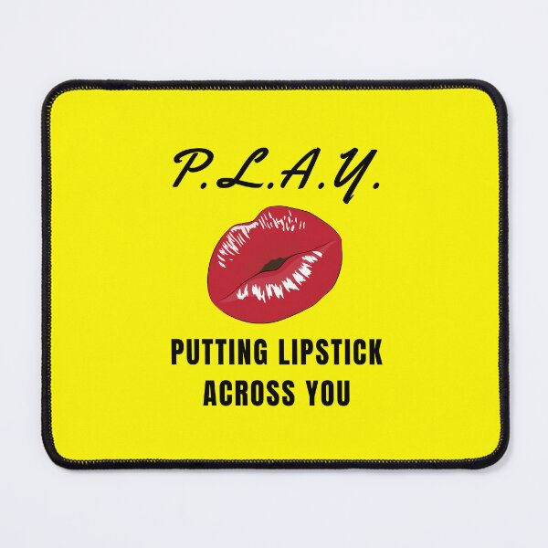 Item preview, Alluring Romantic Kissing Lips Acronym For PLAY | Putting Lipstick Across You (Yellow) | Acronym designed and sold by ACRONYMSONLY.