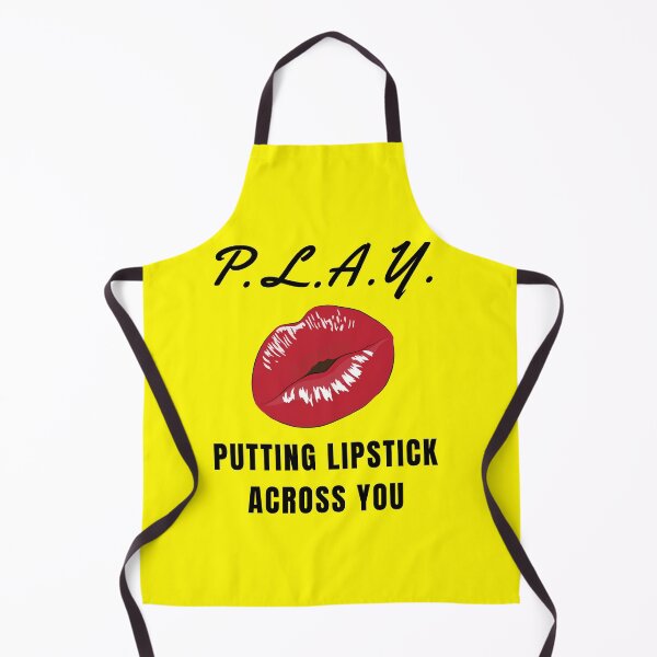 Item preview, Alluring Romantic Kissing Lips Acronym For PLAY | Putting Lipstick Across You (Yellow) | Acronym designed and sold by ACRONYMSONLY.