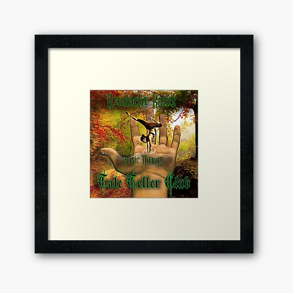 Music Therapy Tale Teller Club Record Cover Art by iServalan CDM Music Track Framed Art Print