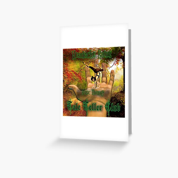 Music Therapy Tale Teller Club Record Cover Art by iServalan CDM Music Track Greeting Card