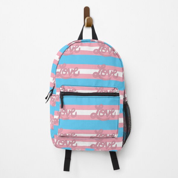 Item preview, Transgender pride flag with pink Love text designed and sold by AngelDawnDesign.