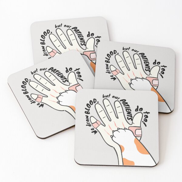 Item preview, We draw blood, but our patients do too - draw blood, blood sample, Calming meds, Funny veterinary sticker, Veterinary Day Gift Idea, Vet Nurses, Vet Techs designed and sold by Verubi.