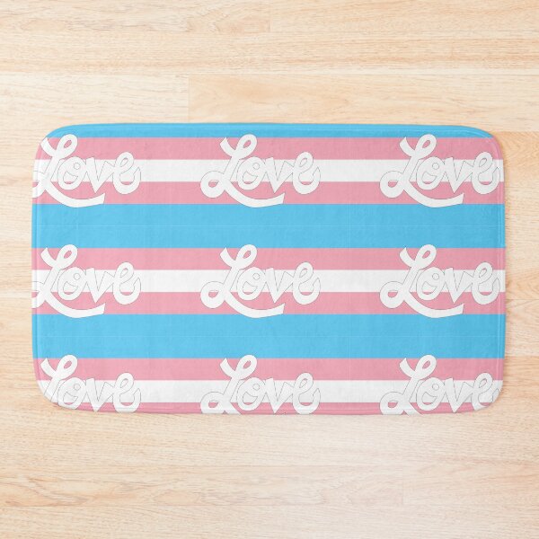 Item preview, Transgender pride flag with white Love text designed and sold by AngelDawnDesign.