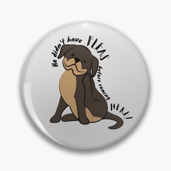 Item preview, He didnt have FLEAS before coming here! - Funny quote, dog with fleas, Calming meds, Funny veterinary sticker, Veterinary Day Gift Idea, Vet Nurses, Vet Techs designed and sold by Verubi.