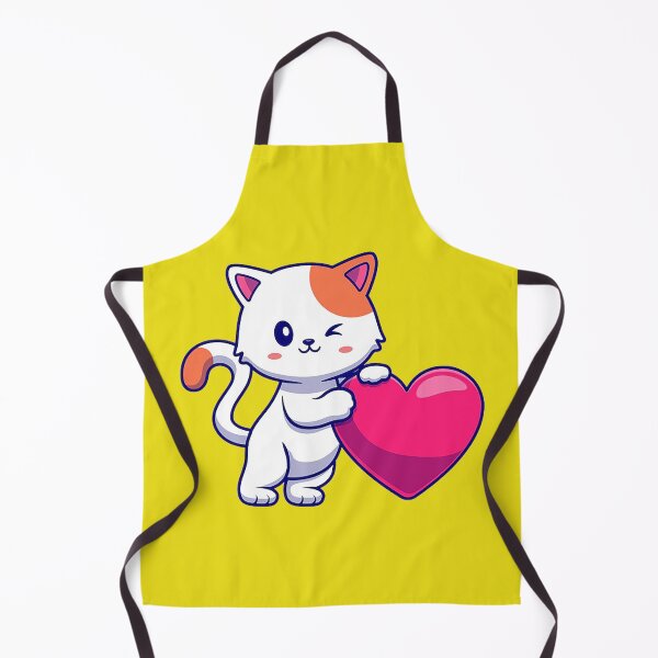 Item preview, Adorable kitty holding a heart designed and sold by Right-Fit27.