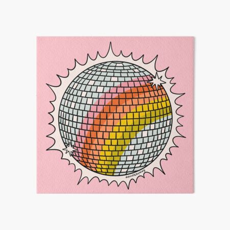 Pink Disco Ball | Art Board Print