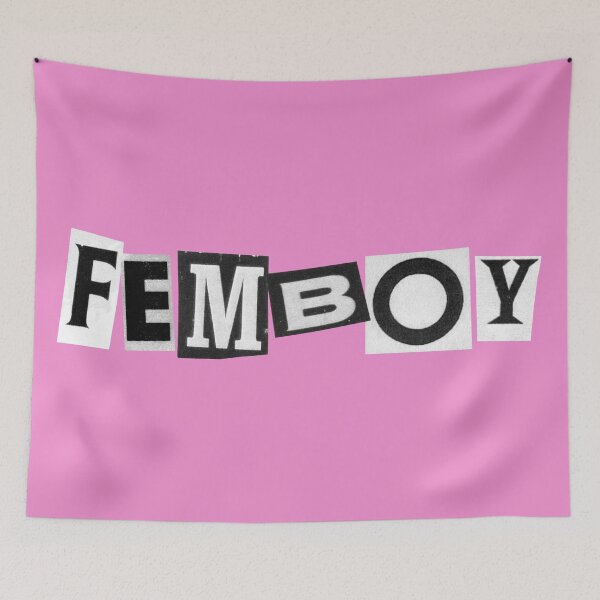 Item preview, femboy, ransom note, punk letters designed and sold by HelloShoppy.
