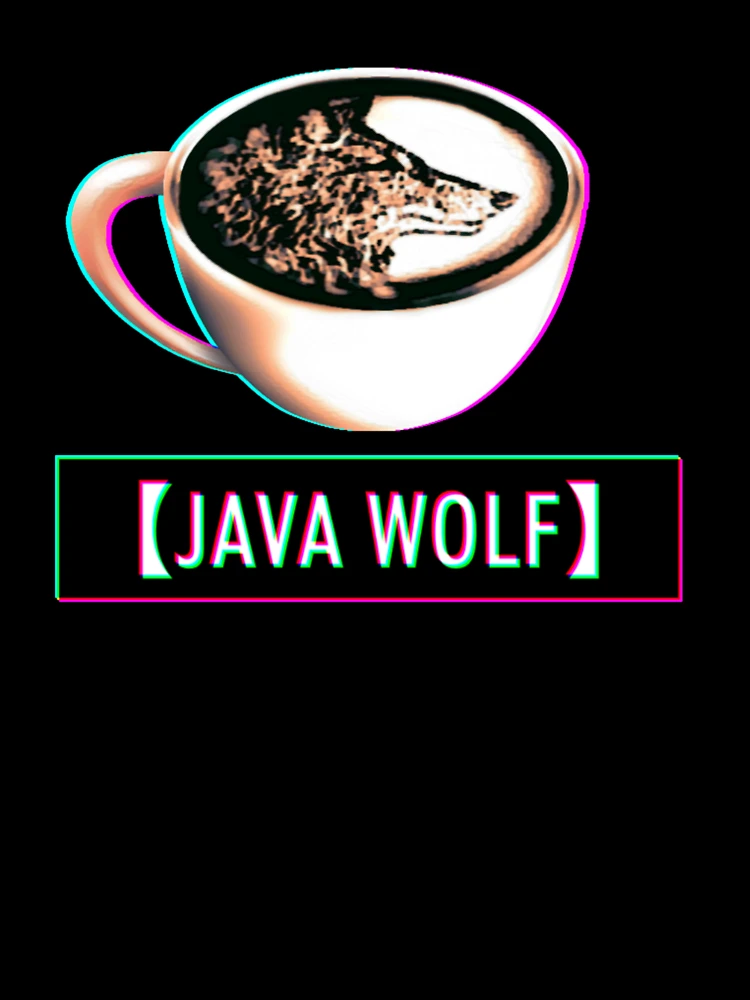 Aperçu 7 sur 7. T-shirt oversize avec l'œuvre Logo Loup Java créée et vendue par JavaWolfDesign.