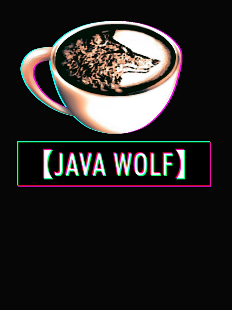 Aperçu 4 sur 4. T-shirt boxy avec l'œuvre Logo Loup Java créée et vendue par JavaWolfDesign.