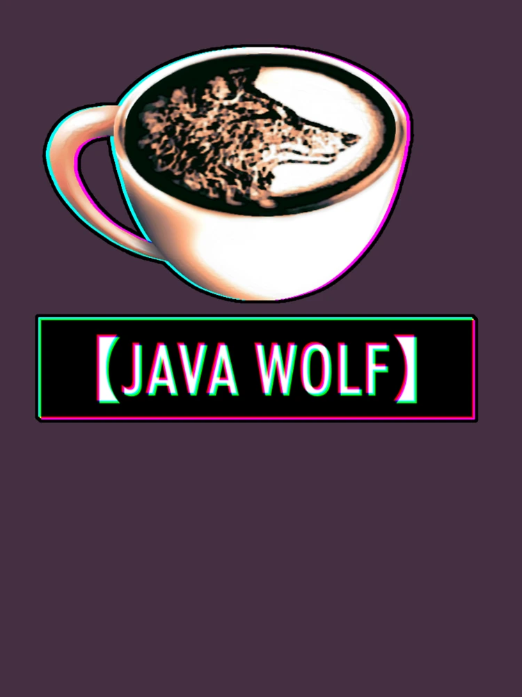 Aperçu 4 sur 4. T-shirt décontracté avec l'œuvre Logo Loup Java créée et vendue par JavaWolfDesign.