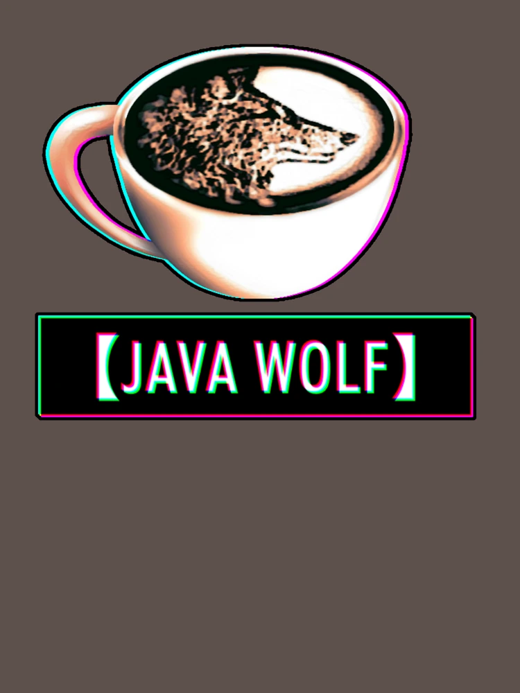 Aperçu 4 sur 4. T-shirt col V avec l'œuvre Logo Loup Java créée et vendue par JavaWolfDesign.