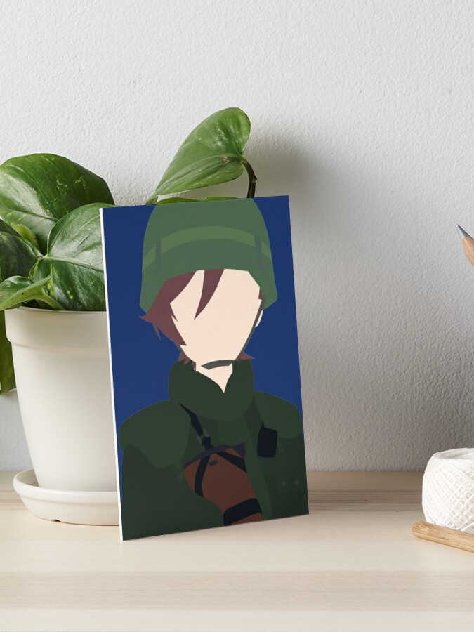 shino kuribayashi gate jieitai kano chi nite kaku tatakaeri art board print by elnisi redbubble redbubble