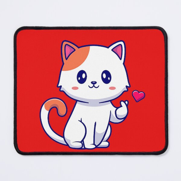Item preview, Adorable kitty holding a heart designed and sold by Right-Fit27.