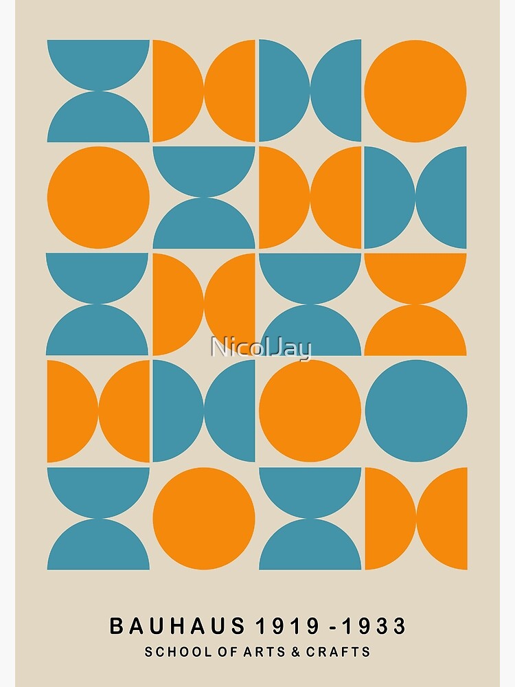 Bauhaus School orange poster