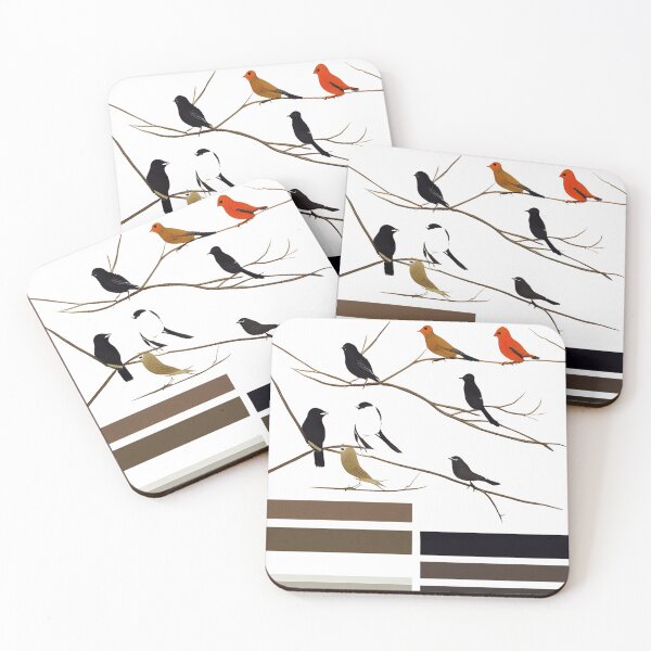 Item preview, bird abstract and colour blocking designed and sold by alxndraai.