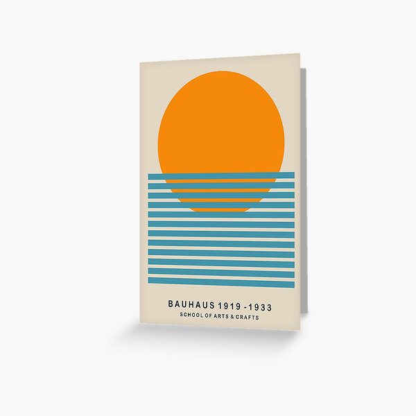 Item preview, Mid Century Sun Bauhaus Poster designed and sold by NicolJay.