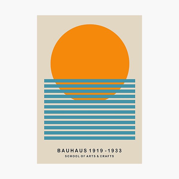 Item preview, Mid Century Sun Bauhaus Poster designed and sold by NicolJay.