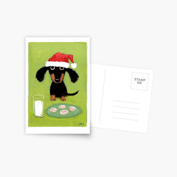 Item preview, Santa Dachshund | Funny Wiener Dog Christmas designed and sold by Jenn Inashvili.