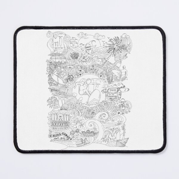 Item preview, Doodle art drawing of surfing history designed and sold by evk-art.