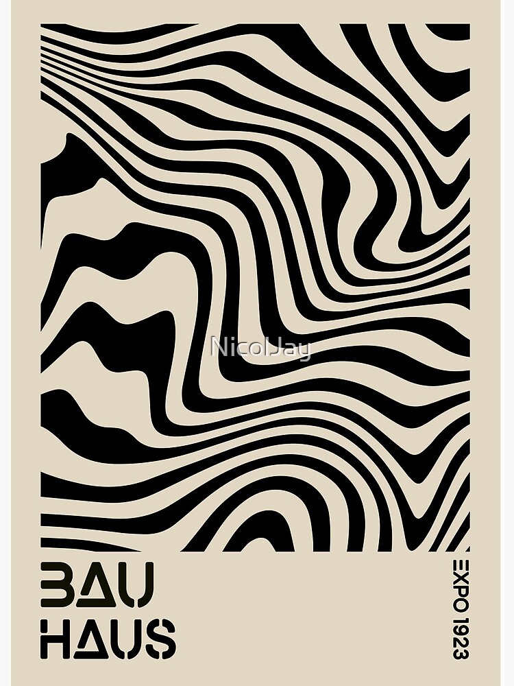 Modernist Black Bauhaus Poster