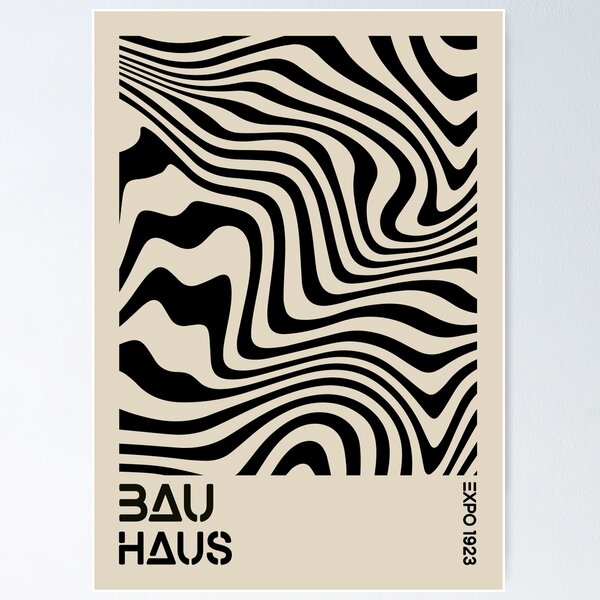 Modernist Black Bauhaus Poster Poster