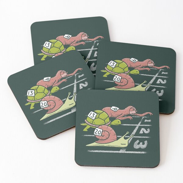 Item preview, Funny Slow animals race sloth snail and turtle or tortoise designed and sold by abowersock.