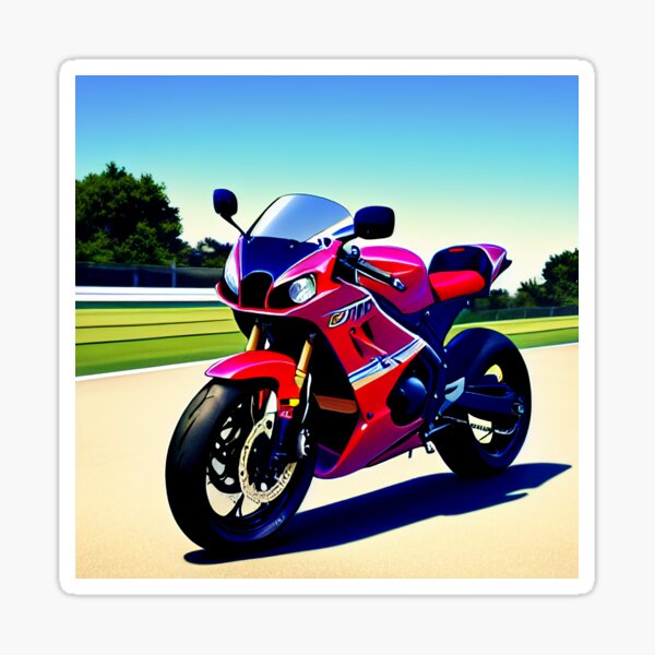 Vintages MotoGP-Rennmotorrad-Plakat Sticker