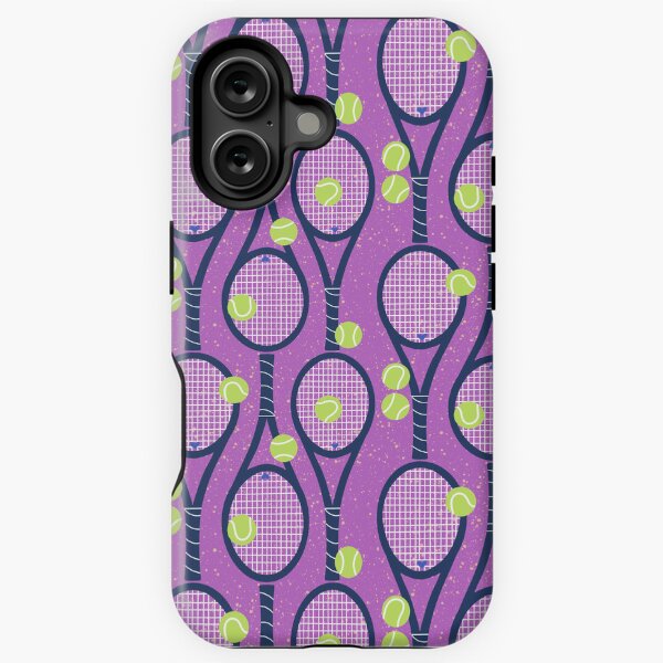 Vista previa del artículo con la obra «Raquetas de tenis azul marino sobre morado.», diseñado y vendido por ArtbyCouture.