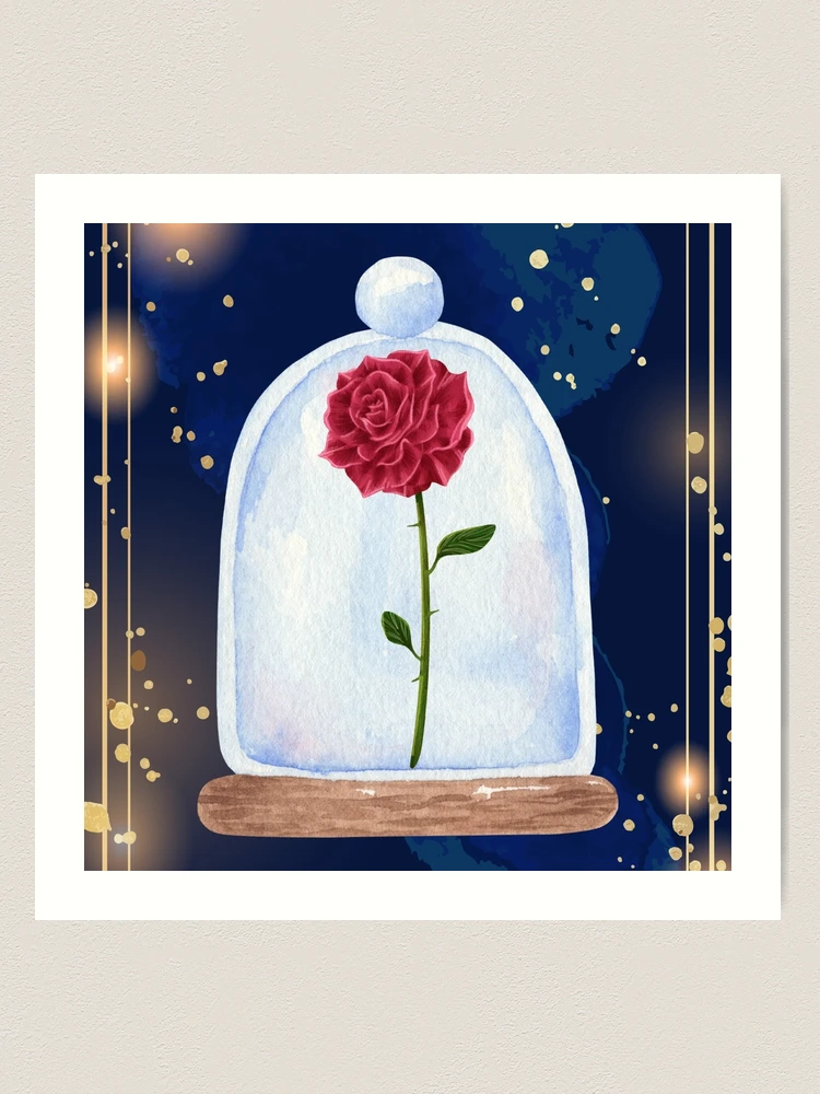 Enchanted Rose Beauty and the Beast Art Print