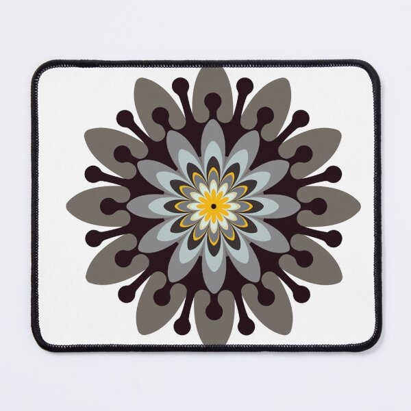 Item preview, Single flower pattern black white designed and sold by Bakkia.