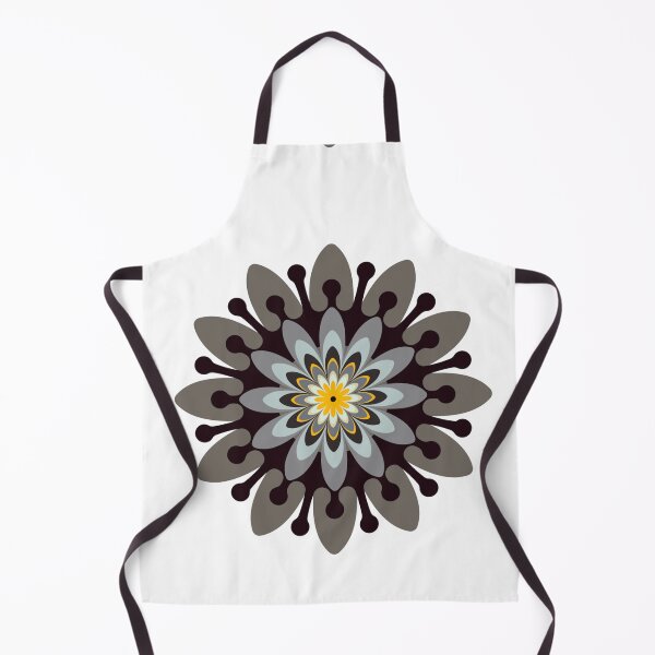 Item preview, Single flower pattern black white designed and sold by Bakkia.