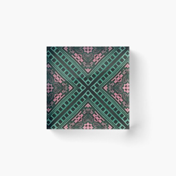 Item preview, Pink and Green Styled Floral on Irregular Pattern designed and sold by debutpagesart.