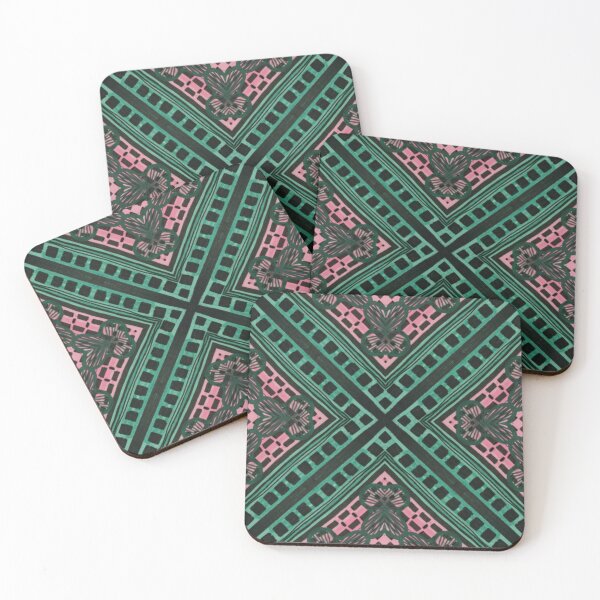Item preview, Pink and Green Styled Floral on Irregular Pattern designed and sold by debutpagesart.