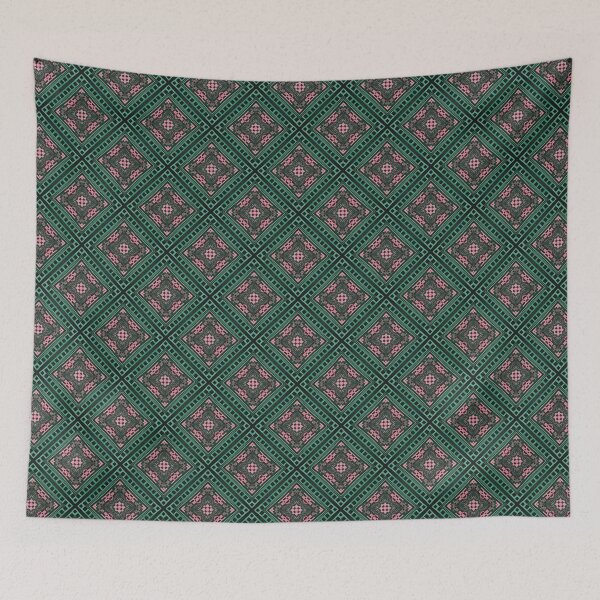 Item preview, Pink and Green Styled Floral on Irregular Pattern designed and sold by debutpagesart.