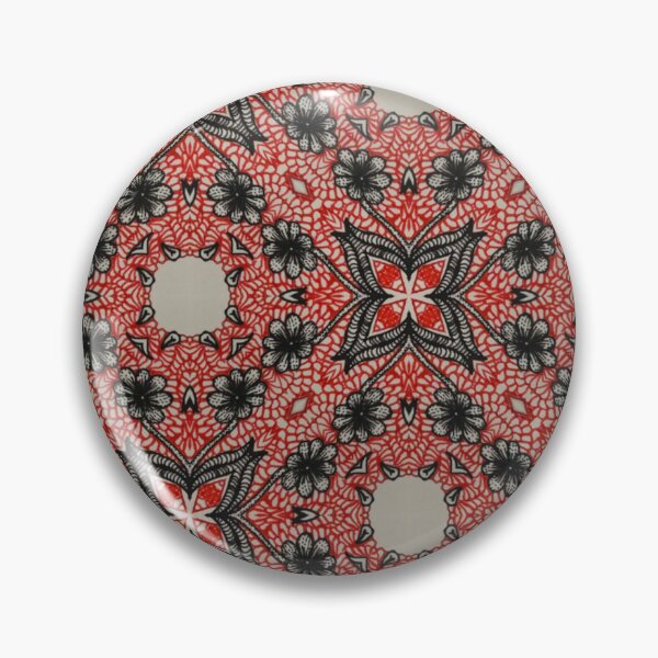 Item preview, Black Florals in Red Tangles designed and sold by debutpagesart.
