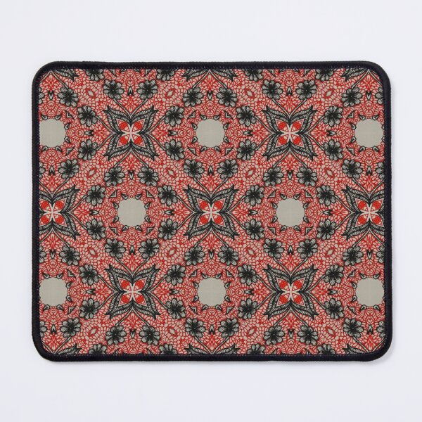 Item preview, Black Florals in Red Tangles designed and sold by debutpagesart.