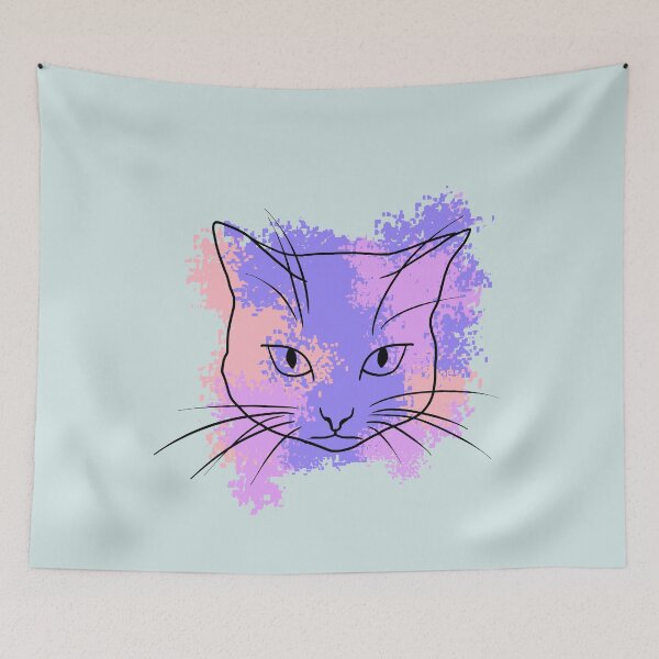 Item preview, Cat Line | Colorful background designed and sold by Kabira77.