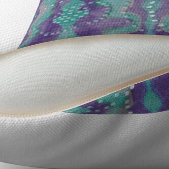 Alternate view of Teal and Purple boho pearls Throw Pillow