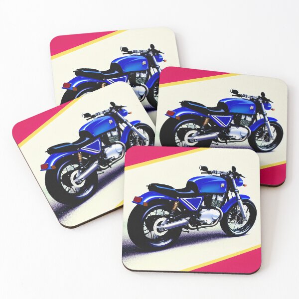 Item preview, Vintage Classic Blue Motorcycle Poster designed and sold by BAYFAIRE.