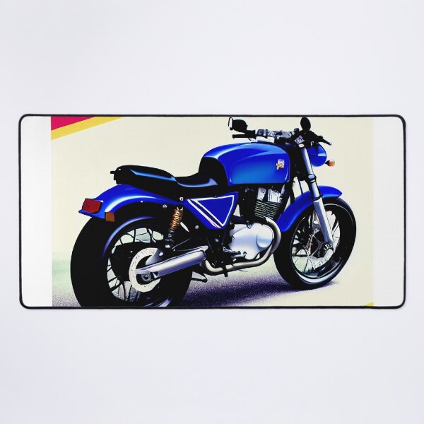 Item preview, Vintage Classic Blue Motorcycle Poster designed and sold by BAYFAIRE.