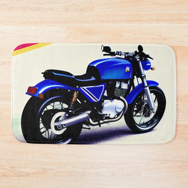 Item preview, Vintage Classic Blue Motorcycle Poster designed and sold by BAYFAIRE.