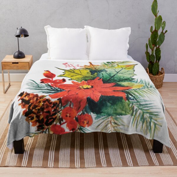 Item preview, Poinsettia rojo, Navidad, tarjeta de Navidad designed and sold by Myartspace.