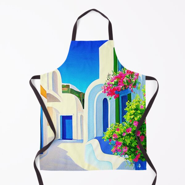 Item preview, Santorini Street 1 - Throw Pillows and Prints. designed and sold by ScatterHub.