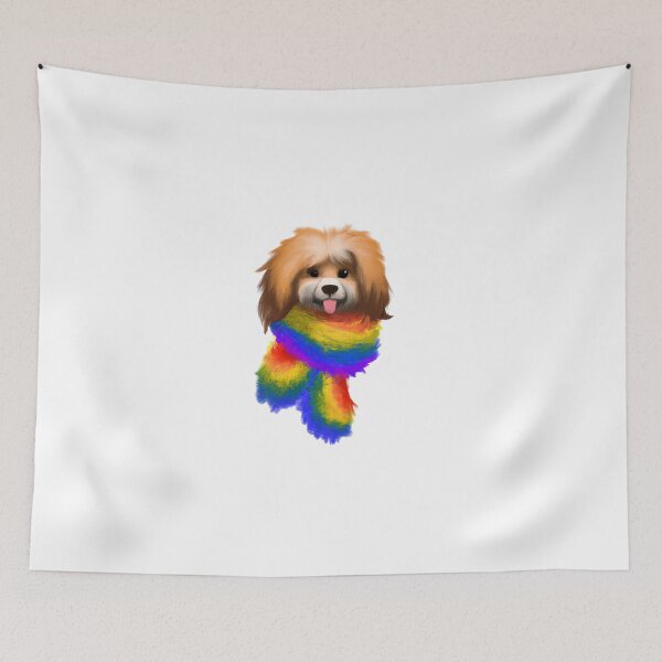 Item preview, Gay Furry Dog LGBT Pride rainbow flag designed and sold by dankbaer.