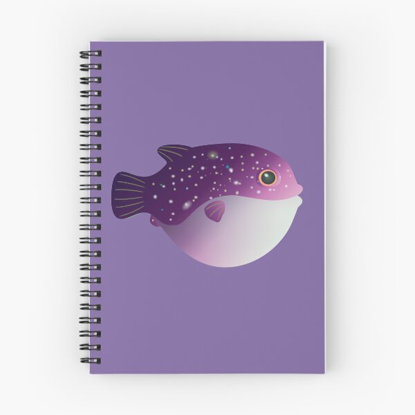 Item preview, puffer fish blow fish purple galaxy cute pufferfish designed and sold by MiraNomegusta.