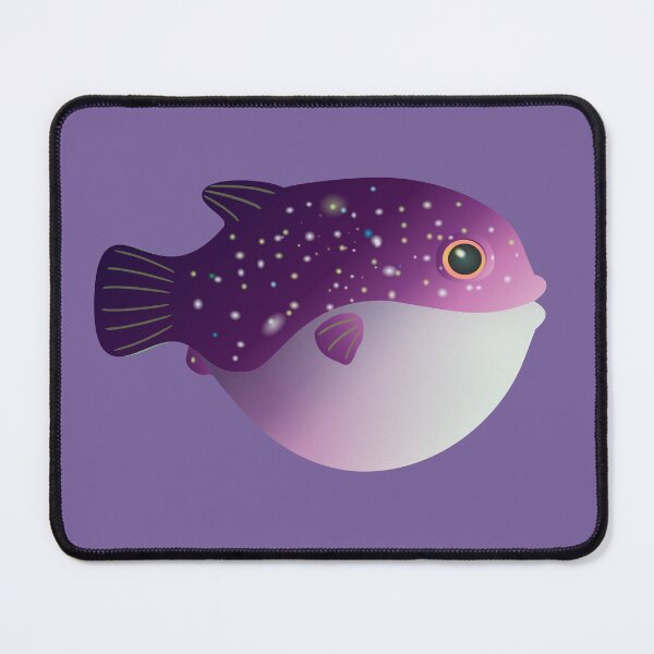 Item preview, puffer fish blow fish purple galaxy cute pufferfish designed and sold by MiraNomegusta.