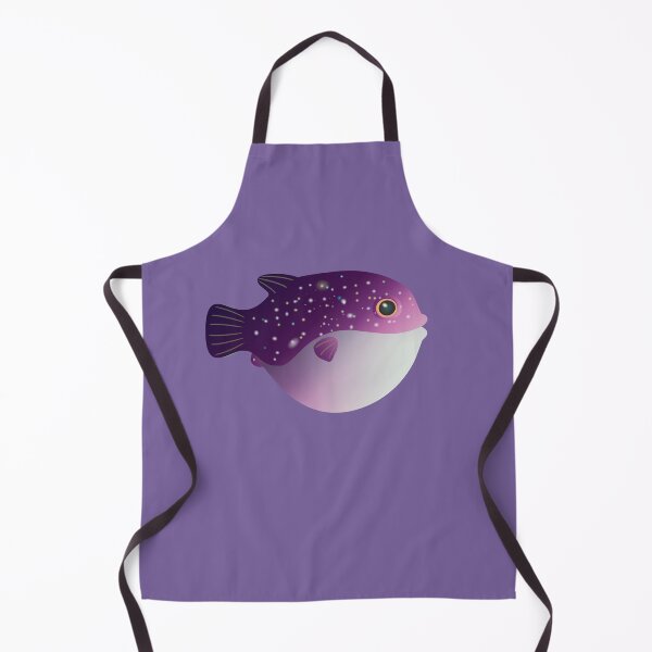 Item preview, puffer fish blow fish purple galaxy cute pufferfish designed and sold by MiraNomegusta.